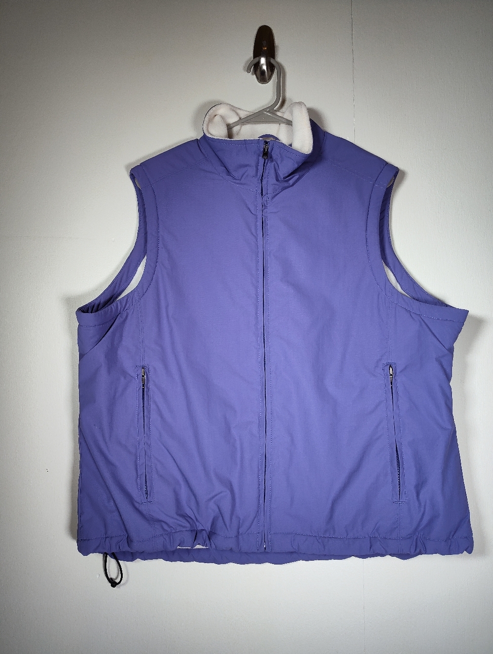 L.L. Bean Purple Fleece Lined Nylon Vest XL